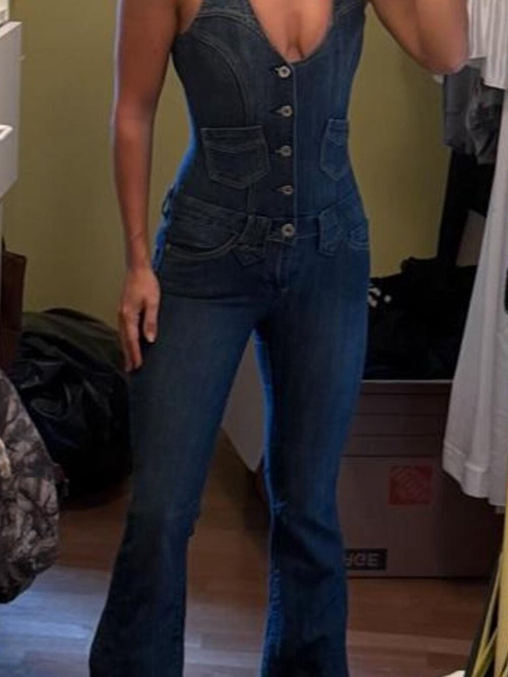 vanilla star denim jumpsuit